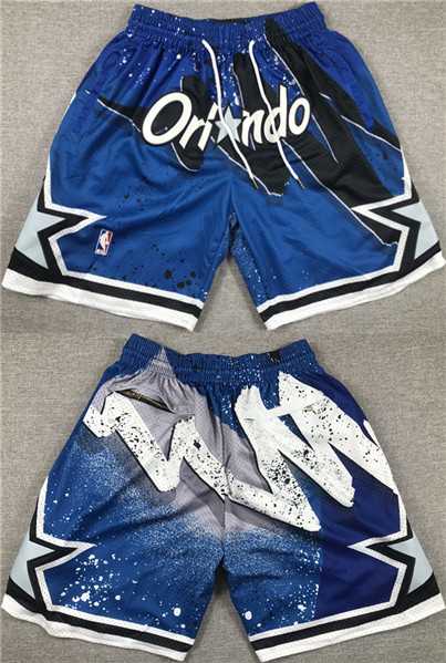 Men%27s Orlando Magic Blue Shorts(Run Small)->nba shorts->NBA Jersey